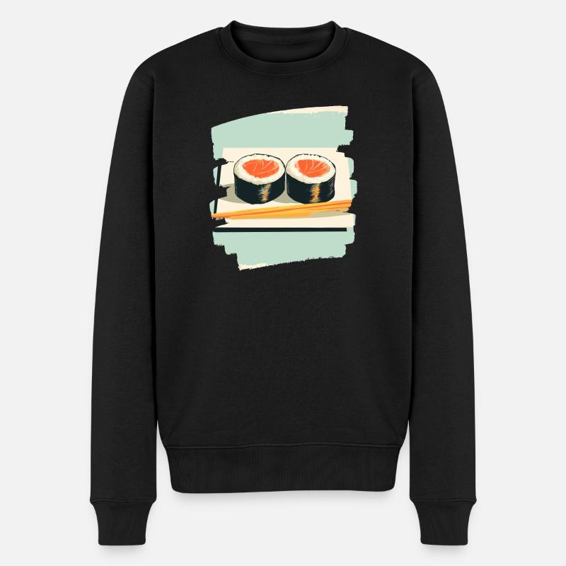Sushi - Männer Premium Bio Pullover - Schwarz