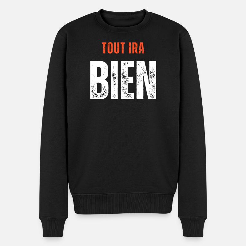 ALLES 2 1 Kopie - Männer Premium Bio Pullover - Schwarz