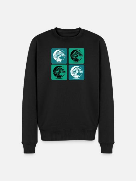 Bonsai Yin Yang - Men's Premium Organic Jumper - black
