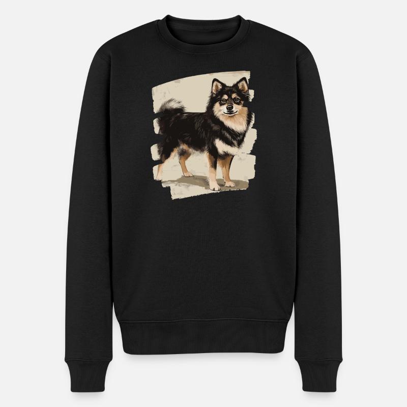 Finnischer Lapphund - Männer Premium Bio Pullover - Schwarz