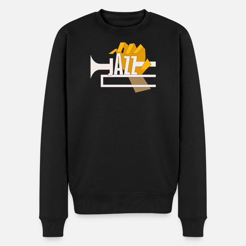 Tshirt Trompette Jazz - Pull Premium bio Homme - noir