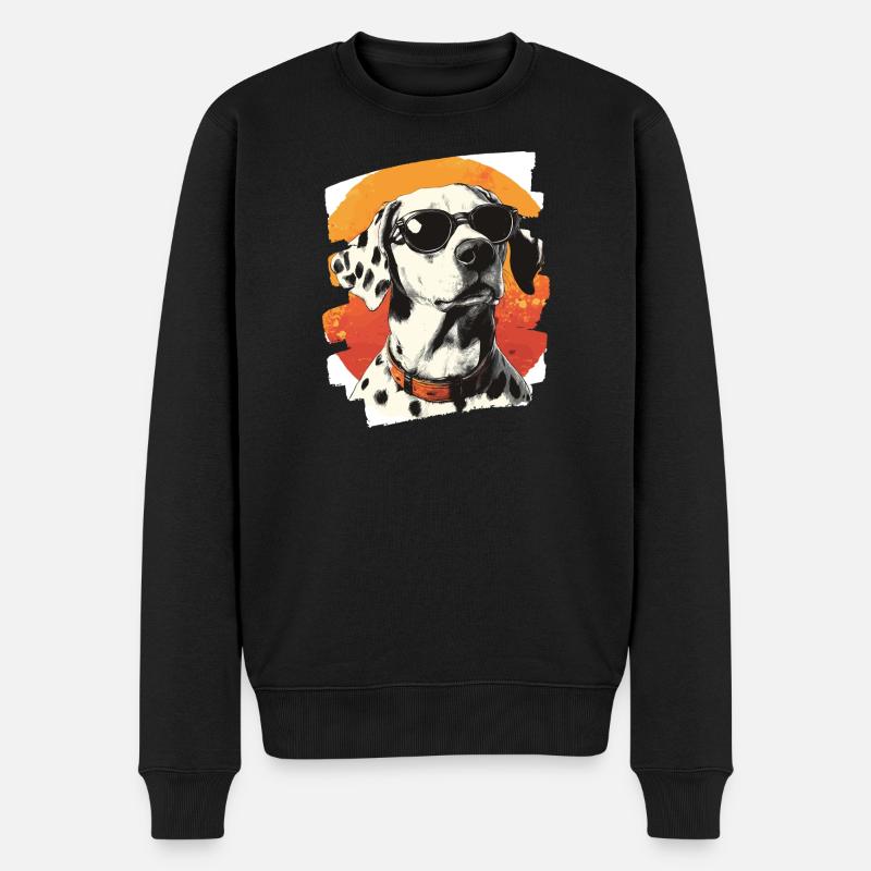 Dalmatiner - Männer Premium Bio Pullover - Schwarz