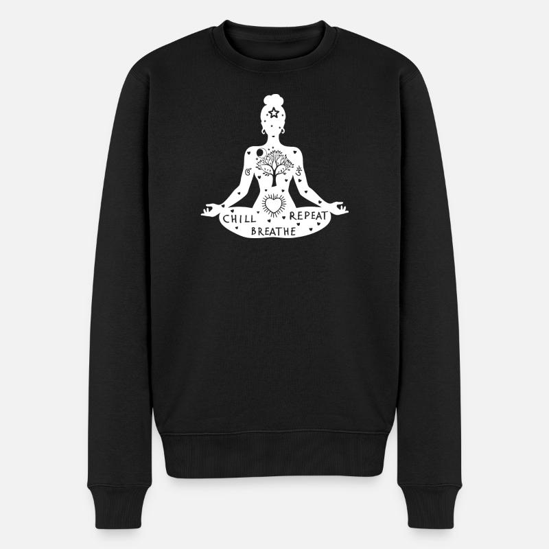 L’art du yoga #3 - Pull Premium bio Homme - noir