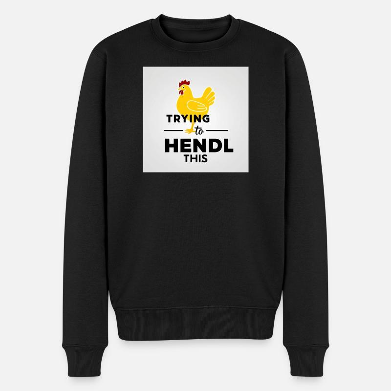 Poulet « Essayer de faire ça » - Pull Premium bio Homme - noir