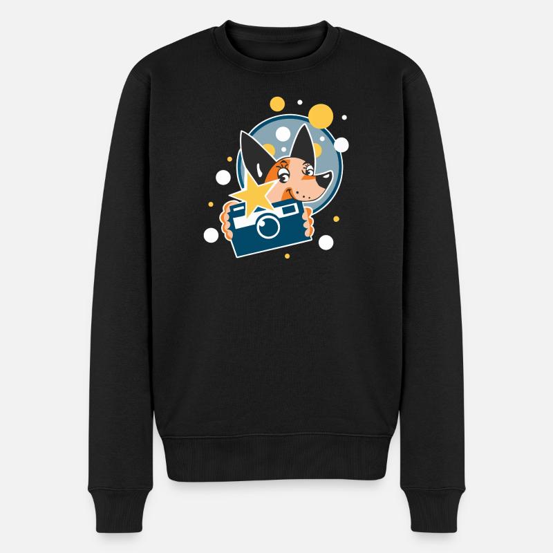 Chien Photographe  - Pull Premium bio Homme - noir