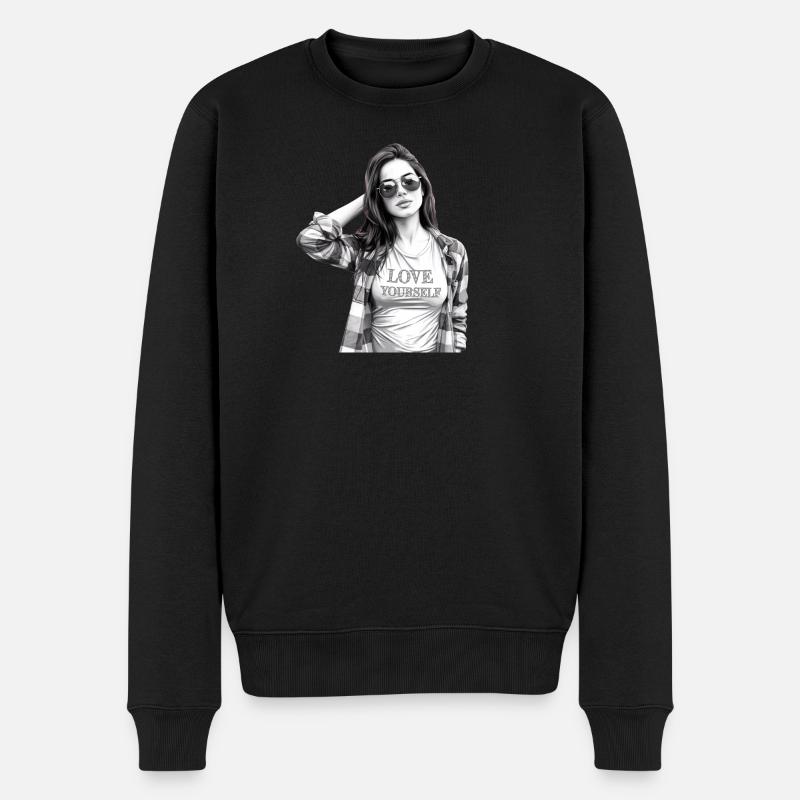 Aime toi toi-même - Pull Premium bio Homme - noir