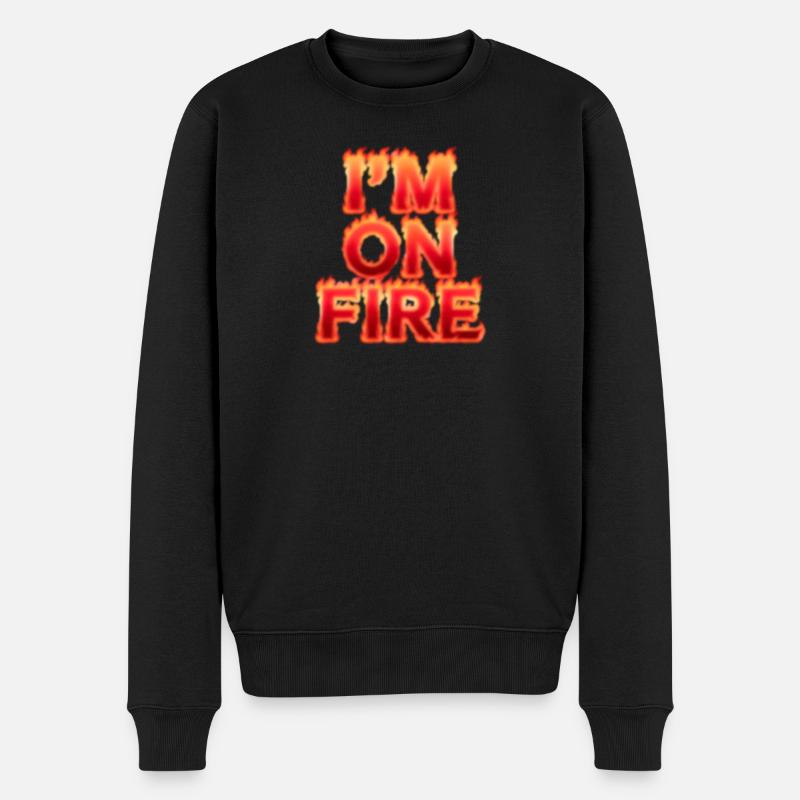 Im on fire - Männer Premium Bio Pullover - Schwarz