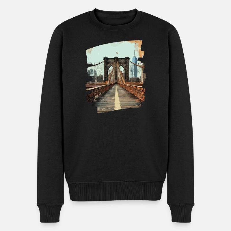 Pont de Brooklyn - Pull Premium bio Homme - noir