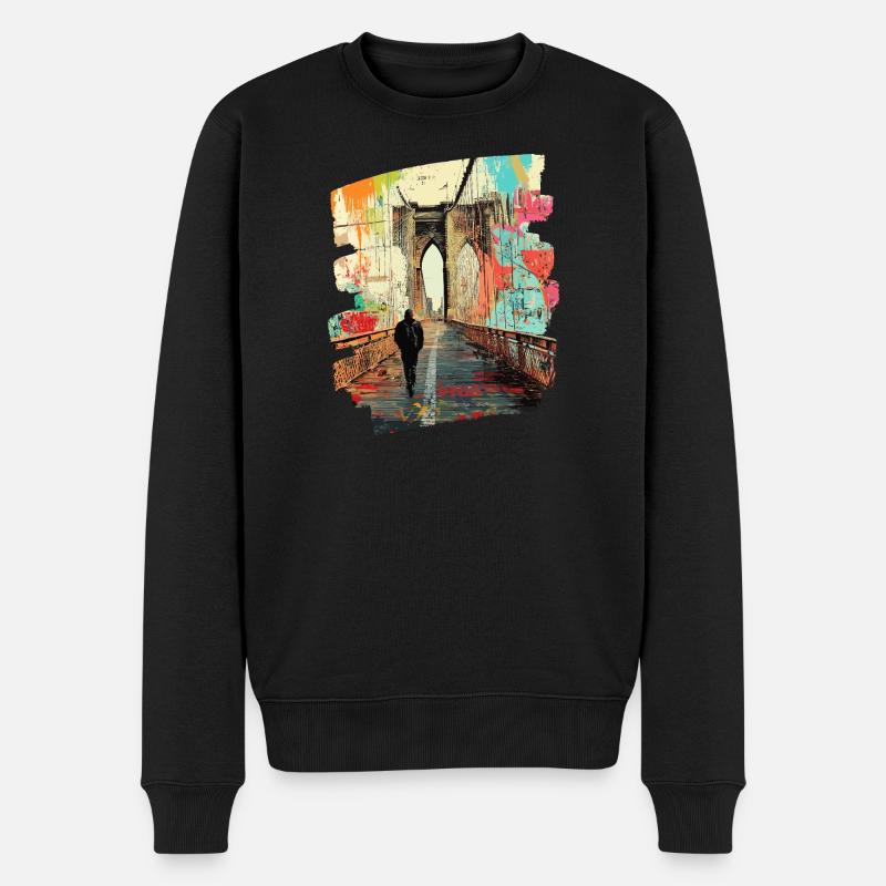 Pont de Brooklyn - Pull Premium bio Homme - noir
