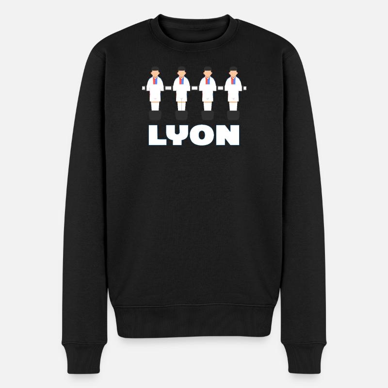 Lyon - Männer Premium Bio Pullover - Schwarz