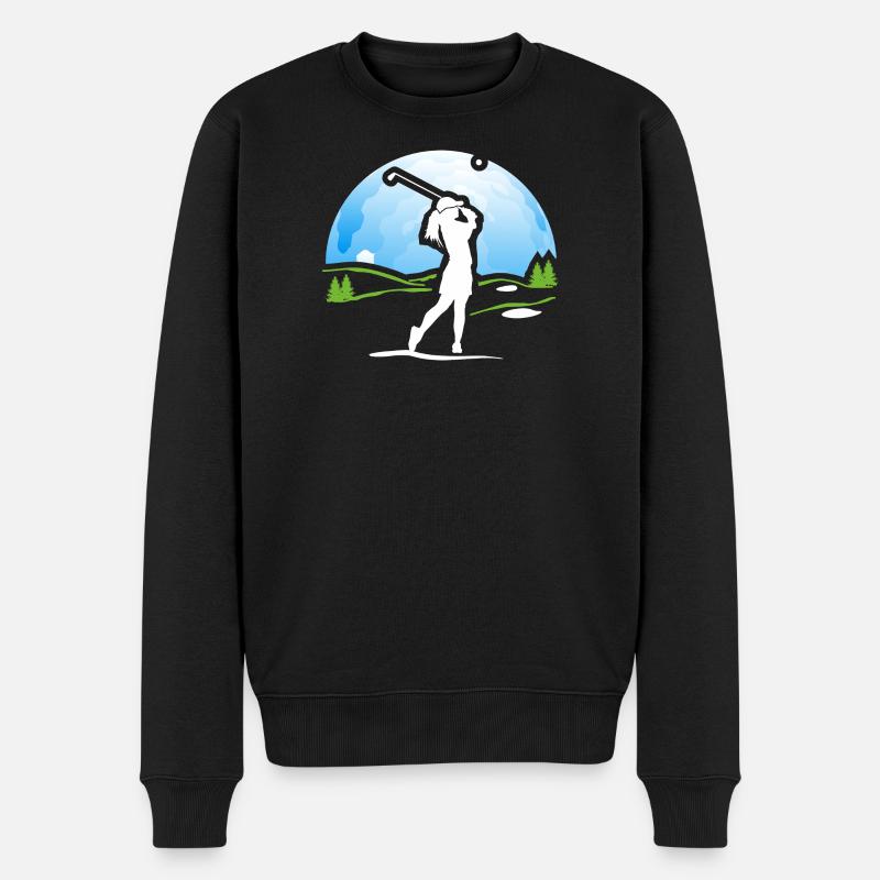 Golfeur Golf Golf Shirt Cadeau - Pull Premium bio Homme - noir
