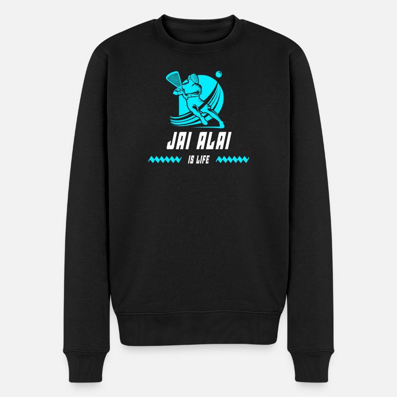 Jai Alai ist leben - Männer Premium Bio Pullover - Schwarz