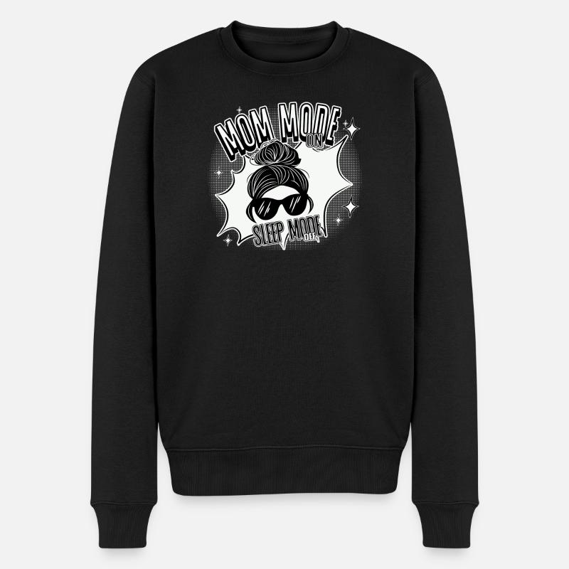 Mode Maman Activé – Mode veille désactivé - Pull Premium bio Homme - noir