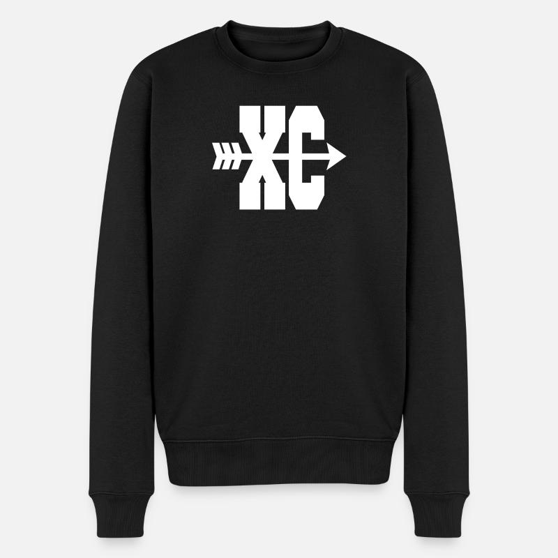 XC GELÄNDE - Männer Premium Bio Pullover - Schwarz