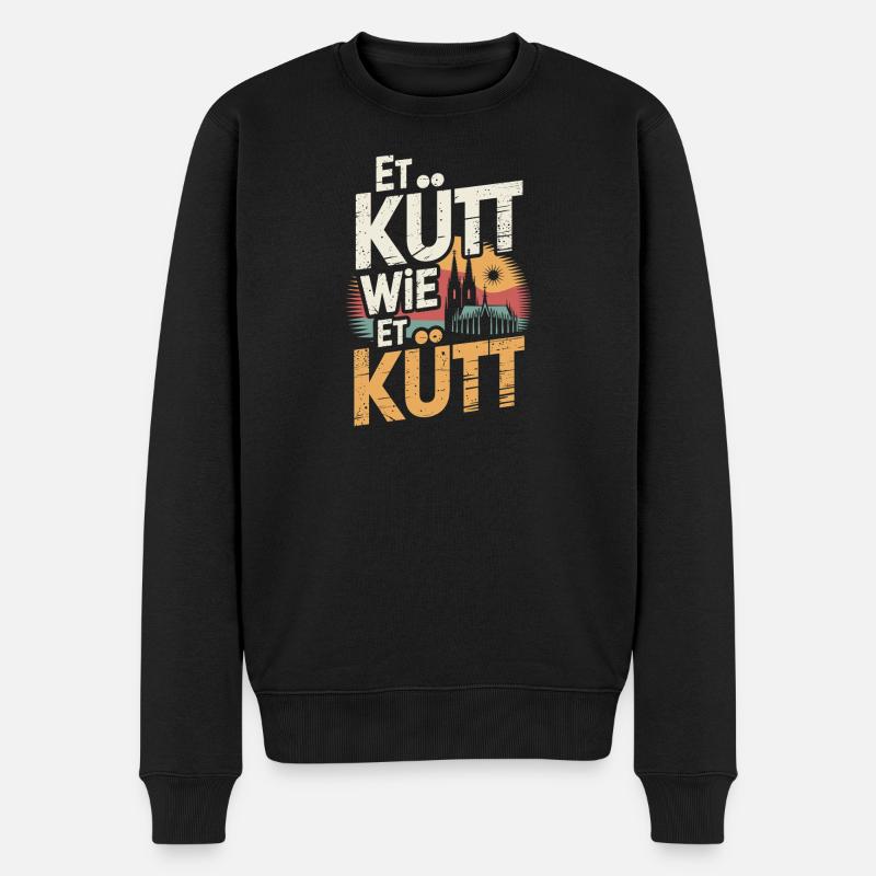 Köln Et Kütt Wie Et Kütt Kölner Grundgesetz Kölsch - Männer Premium Bio Pullover - Schwarz