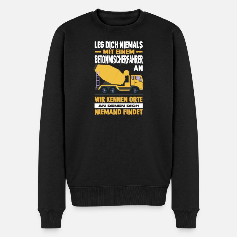 Strassenbau Geschenk Strassenbauer Baustelle - Männer Premium Bio Pullover - Schwarz
