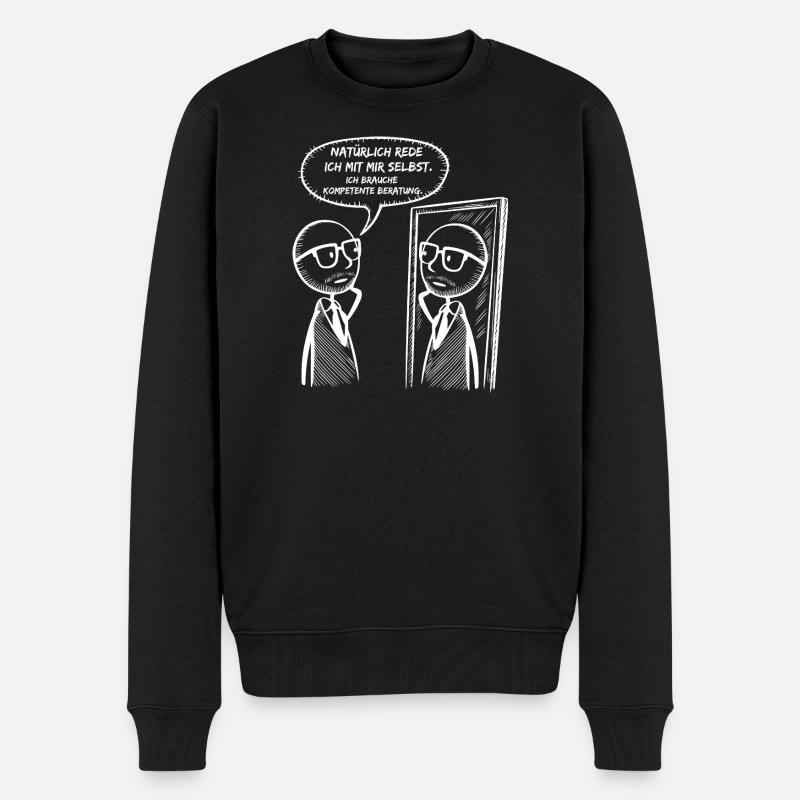 kompetente Beratung - Männer Premium Bio Pullover - Schwarz