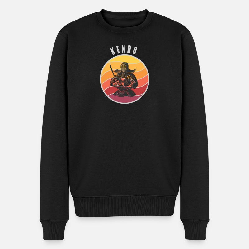 Style samouraï Kendo rétro - Pull Premium bio Homme - noir