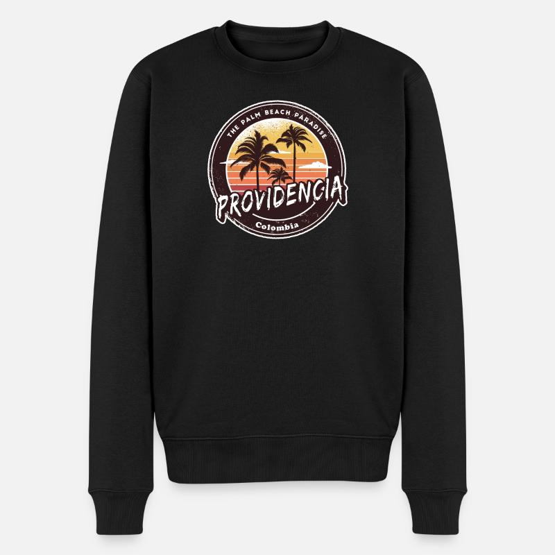 Providencia Palmiers Plage Design - Pull Premium bio Homme - noir