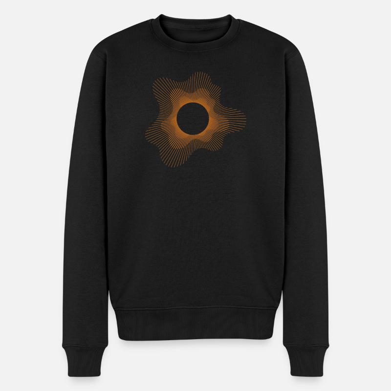 Solar Eclipse Geometric Design - Men's Premium Organic Jumper - black
