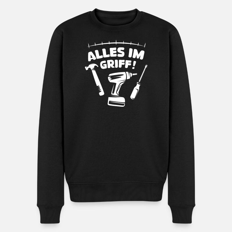 Alles im Griff - Handwerker und Hausmeister - Männer Premium Bio Pullover - Schwarz