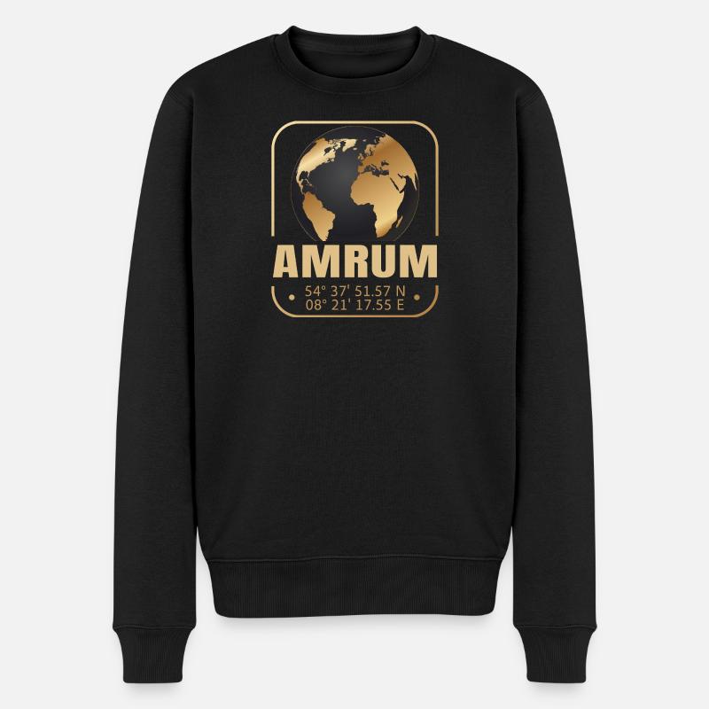 Amrum - Männer Premium Bio Pullover - Schwarz