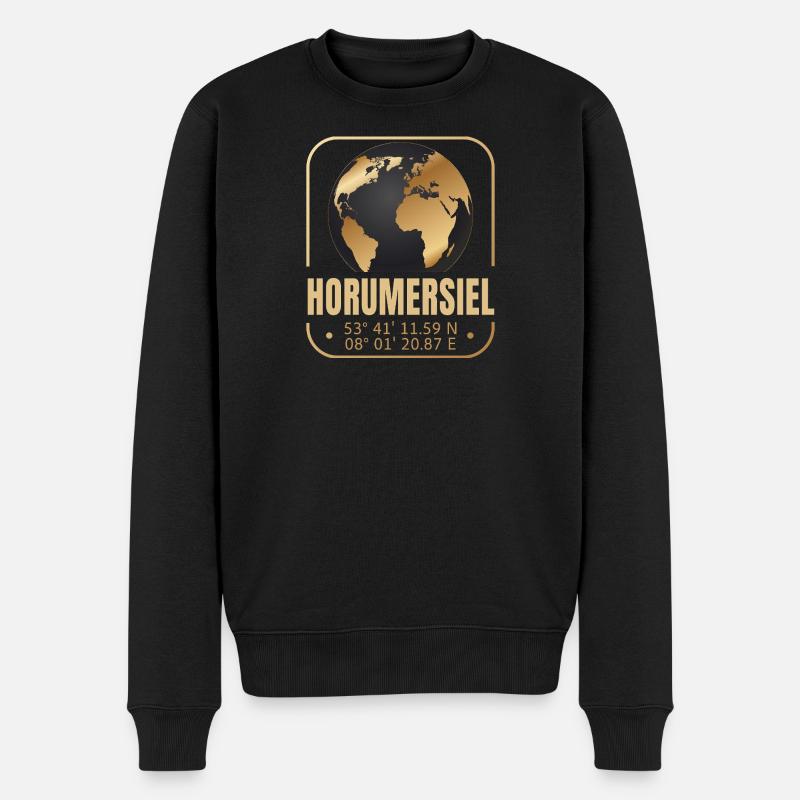 Horumersiel - Männer Premium Bio Pullover - Schwarz