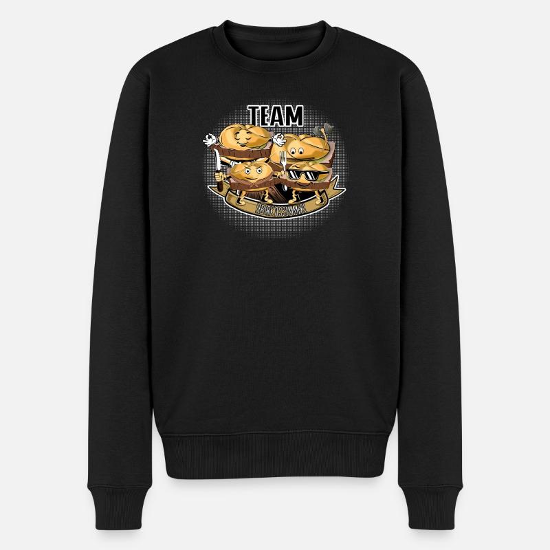 Team Leberkassemmel – Snack Squad! - Männer Premium Bio Pullover - Schwarz