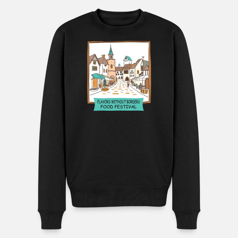 Street Food Festval - Männer Premium Bio Pullover - Schwarz