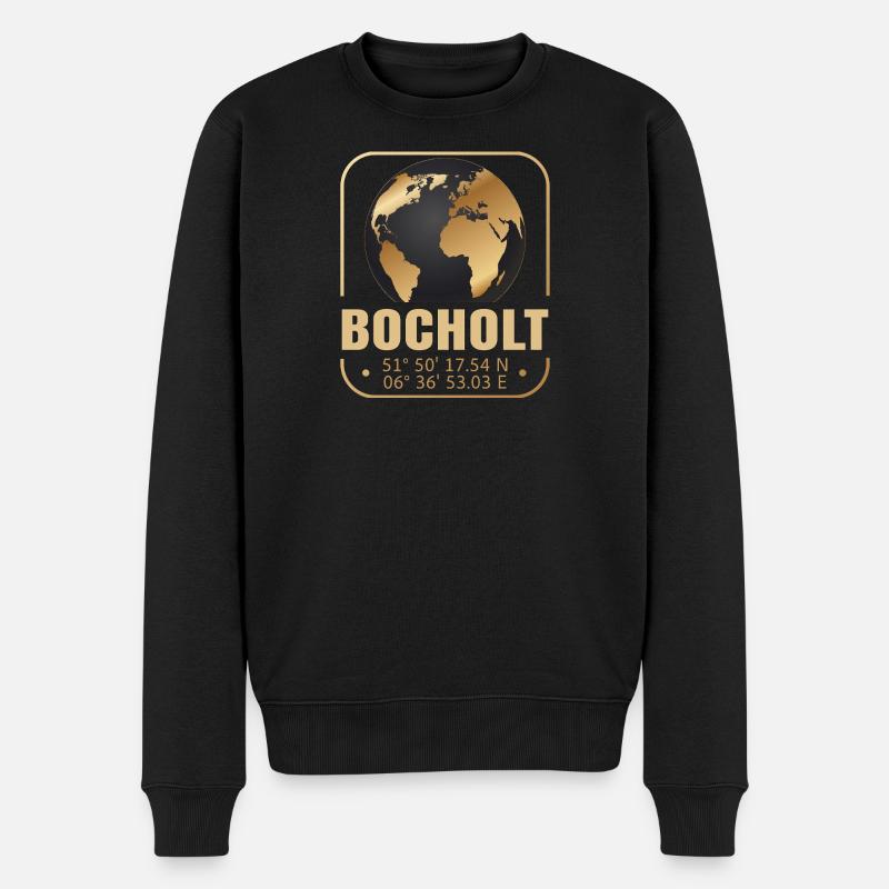 Bocholt - Männer Premium Bio Pullover - Schwarz