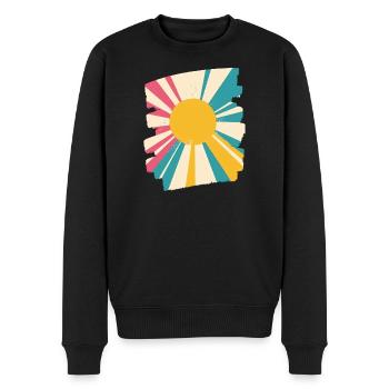 Sommer Sonne - Männer Premium Bio Pullover - Schwarz - Vorne - Nico (187cm)