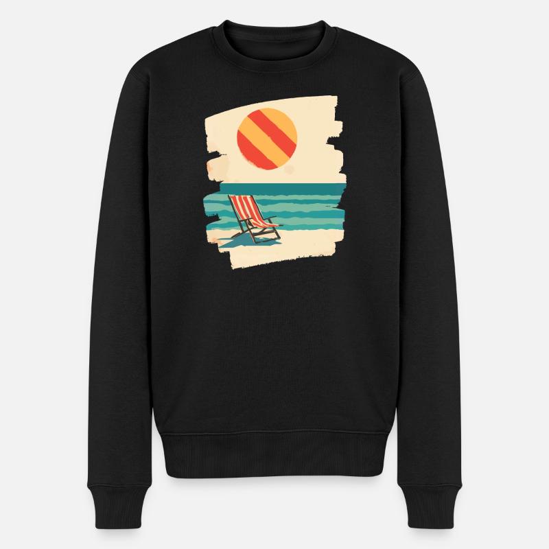 Plage du soleil d’été - Pull Premium bio Homme - noir