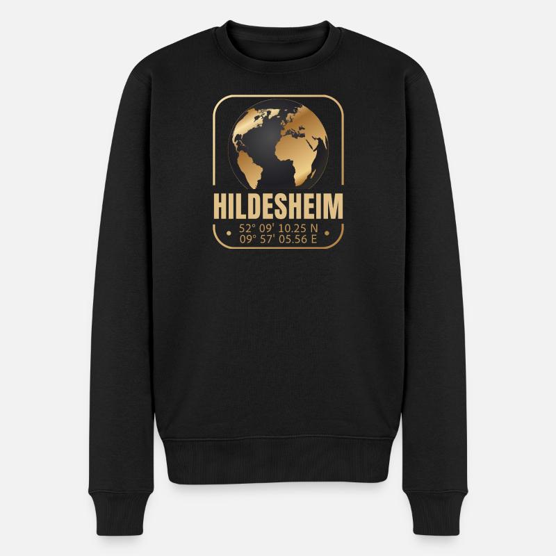 Hildesheim - Männer Premium Bio Pullover - Schwarz