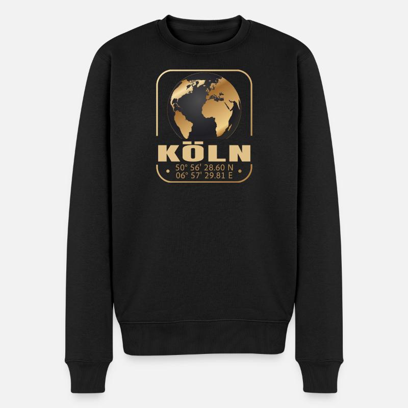 Köln - Männer Premium Bio Pullover - Schwarz