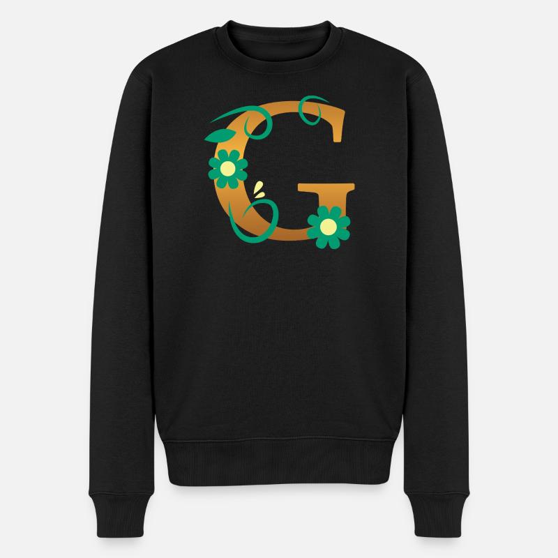 G - Männer Premium Bio Pullover - Schwarz