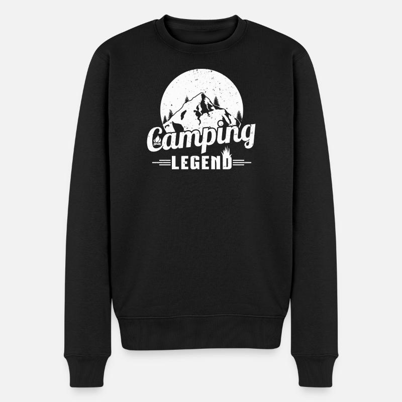 Mountain Camping Legend Design - Pull Premium bio Homme - noir