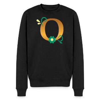 O - Men's Premium Organic Jumper - black - Front - Nico (187cm)