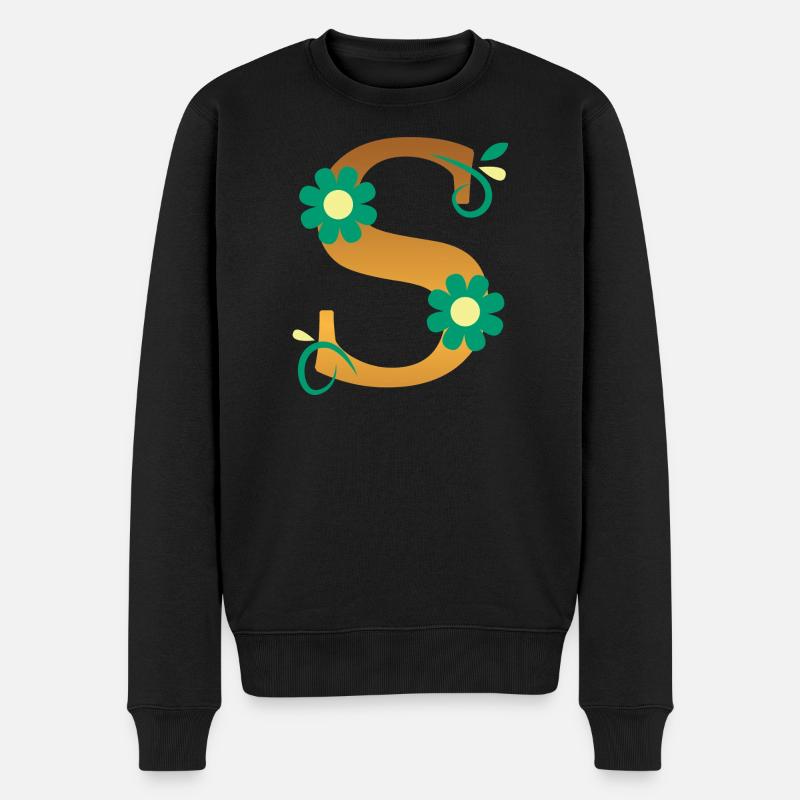 S - Männer Premium Bio Pullover - Schwarz