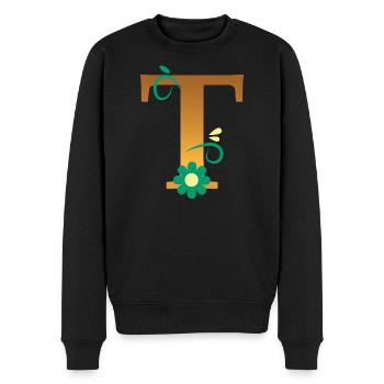 T - Männer Premium Bio Pullover - Schwarz - Vorne - Nico (187cm)