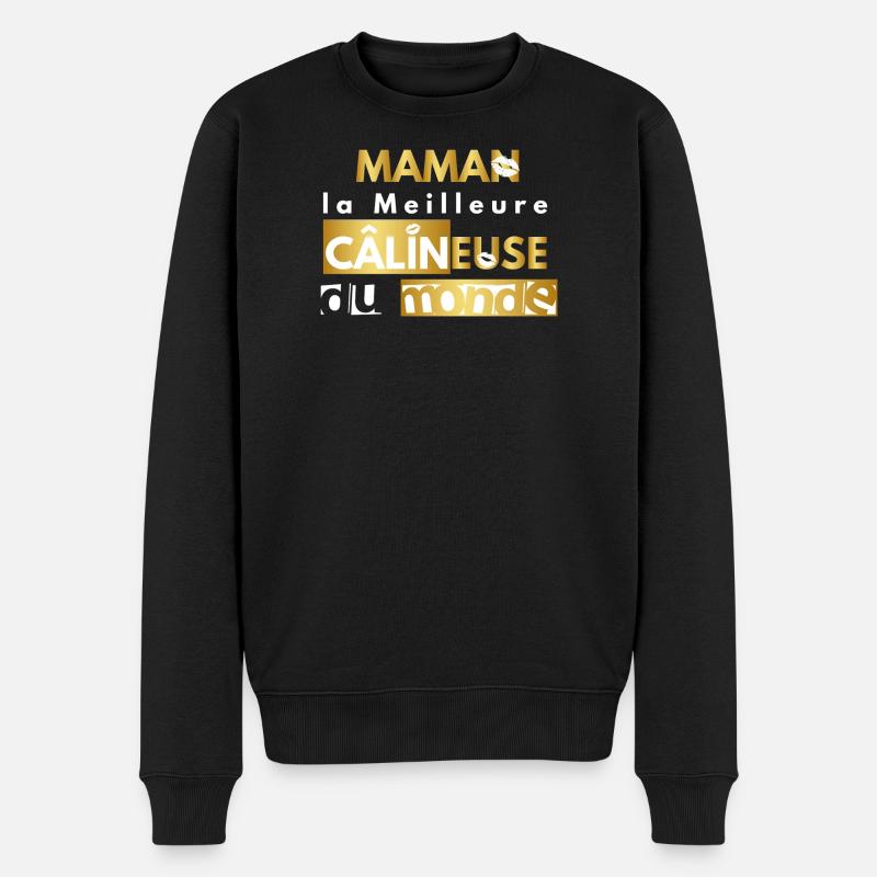 maman câlin version or - Pull Premium bio Homme - noir