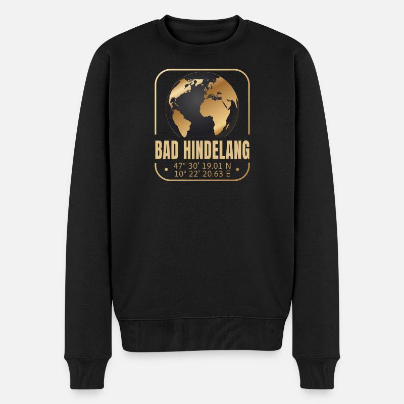 Bad Hindelang - Männer Premium Bio Pullover - Schwarz