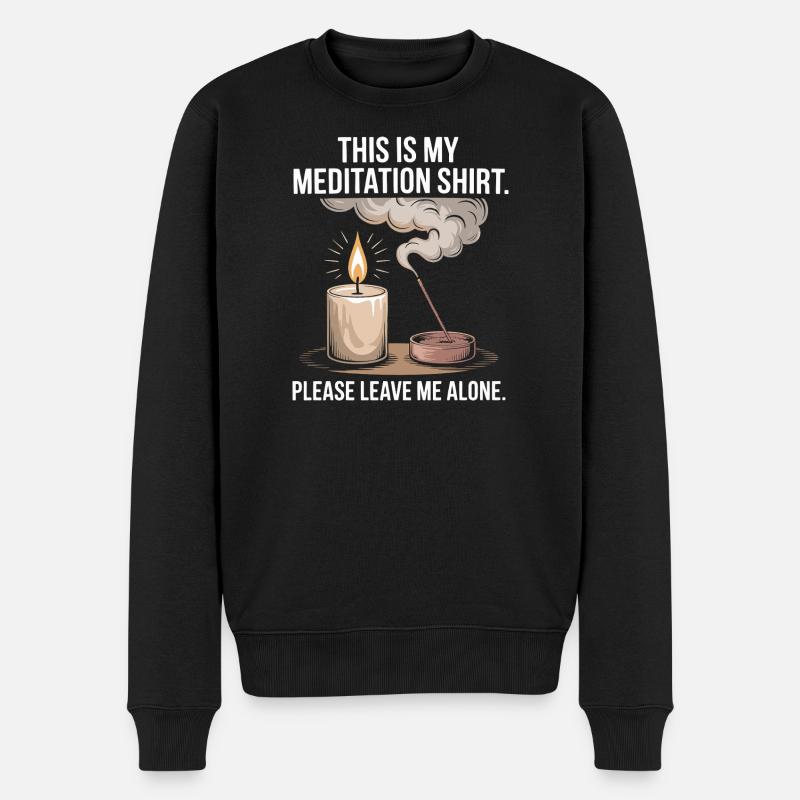 Funny Meditation Introvert Mindfulness Design - Pull Premium bio Homme - noir