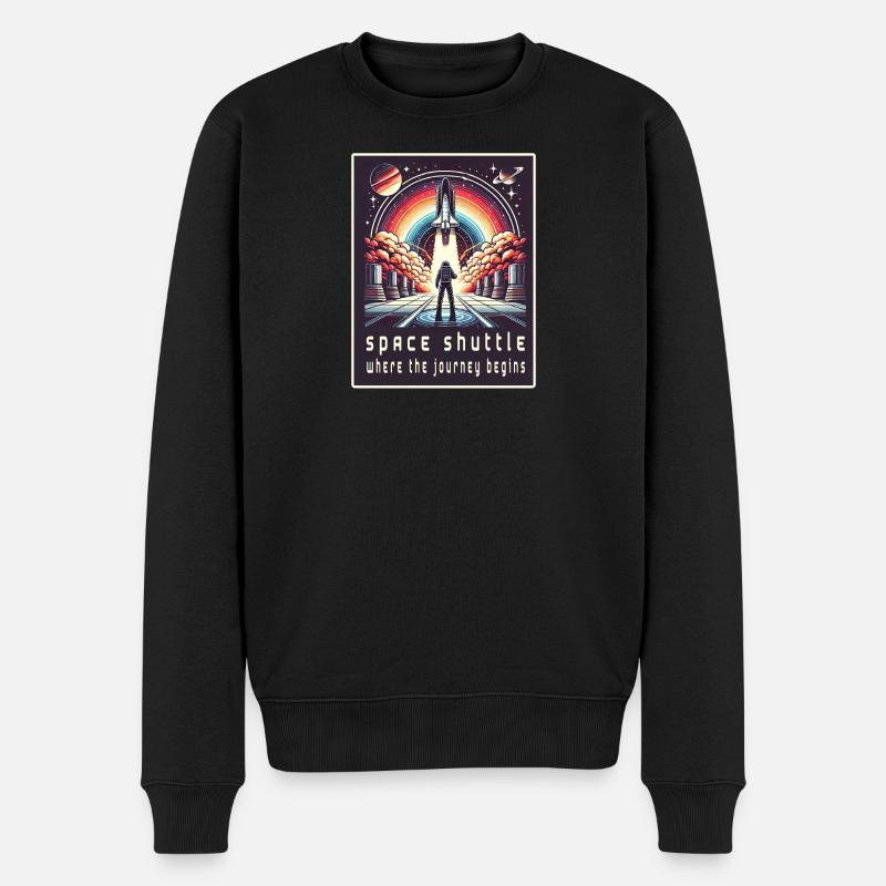 Navette spatiale - Le voyage commence - Pull Premium bio Homme - noir