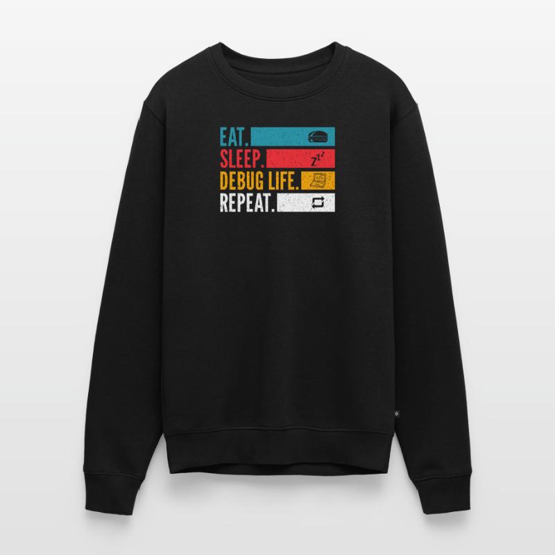 Eat Sleep Debug Repeat Developer Shirt Men's Premium Organic Jumper