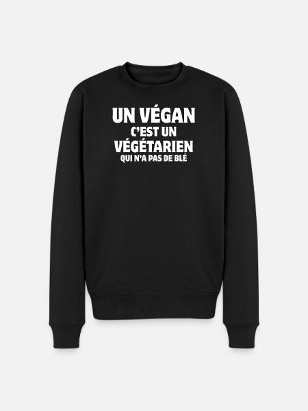 vegan, vegan, vegetarian, food - Men's Premium Organic Jumper - black