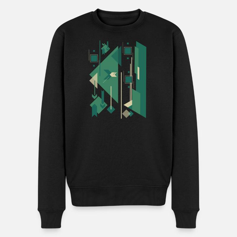 Abstrakte Gummifigur - Männer Premium Bio Pullover - Schwarz