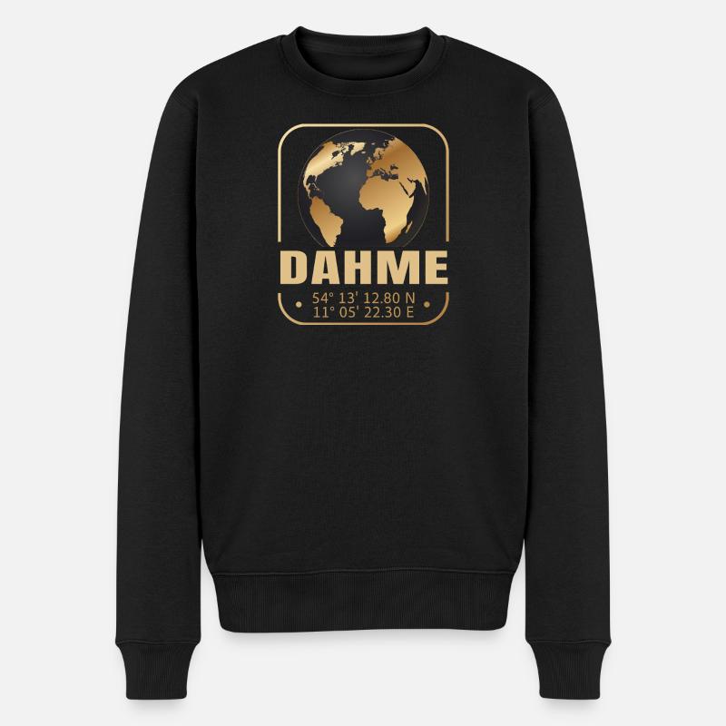 Dahme - Männer Premium Bio Pullover - Schwarz