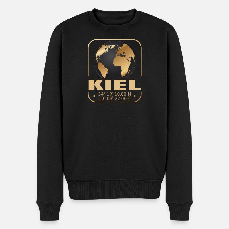 Kiel - Männer Premium Bio Pullover - Schwarz