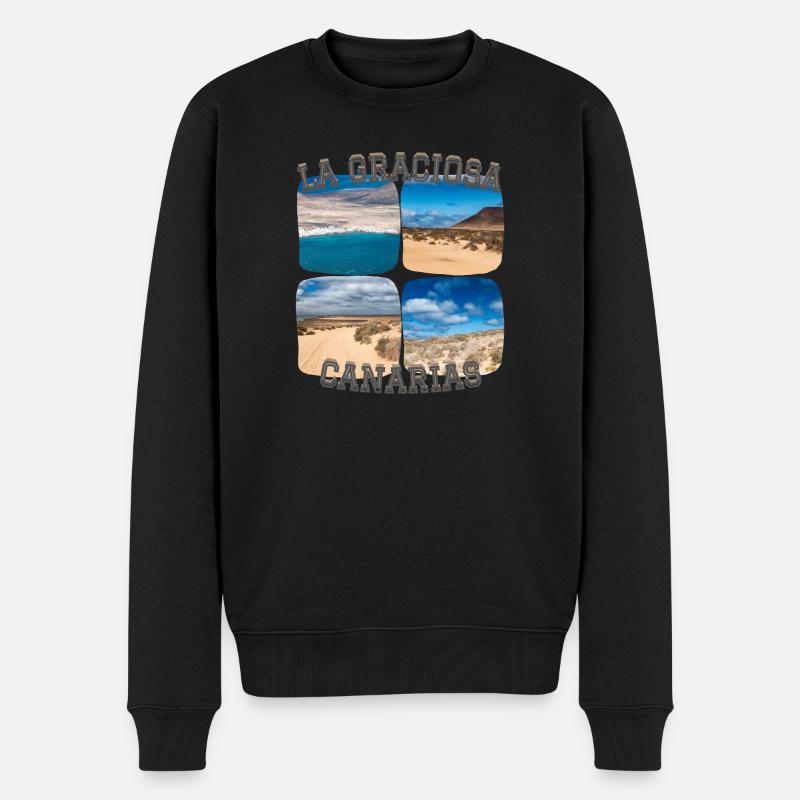 La Graciosa – Kanarenzauber - Männer Premium Bio Pullover - Schwarz