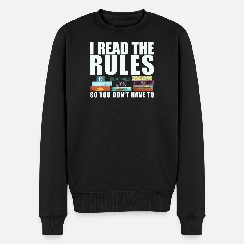 Brettspiele lustiger Spruch - Regeln gelesen - Männer Premium Bio Pullover - Schwarz